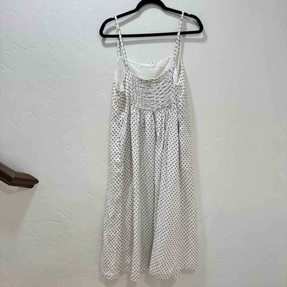 Kate Spade X Target Midi Dress Cream Black Polka Dot Women's XXL *NO BELT - Picture 10 of 15